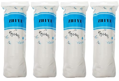 ZHIYE Cotton Pads, 400pcs Makeup Remover Pads Non-Fleecing Cotton Wool Pads for Cleansing Face Skin Care Nail Polish Remover