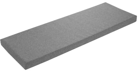sleepling Bankauflage 140x50 cm, Sitzkissen Outdoor & Indoor, Hellgrau | Bankpolster, Bezug waschbar, Unterseite Antirutsch, Made in EU
