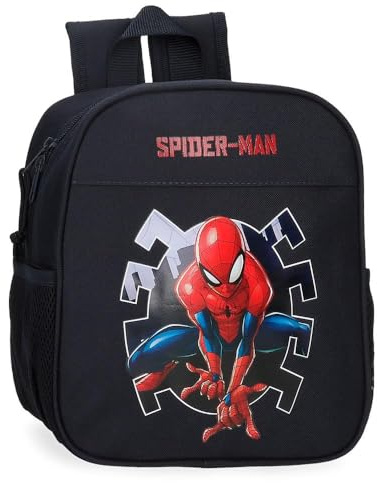 Marvel Disney Kinderrucksack, aus Polyester, Seitentaschen, breite Träger, Tragegriff oben zum Aufhängen, mit Namensschild, Magic Fix System.