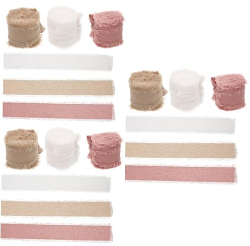 Operitacx 9rollen Handgerissene Fransen Ribbons Für Blumensträuße Und Dekorative Chiffonbänder Mit Elegantem Design Für Hochzeiten Und Feierlichkeiten