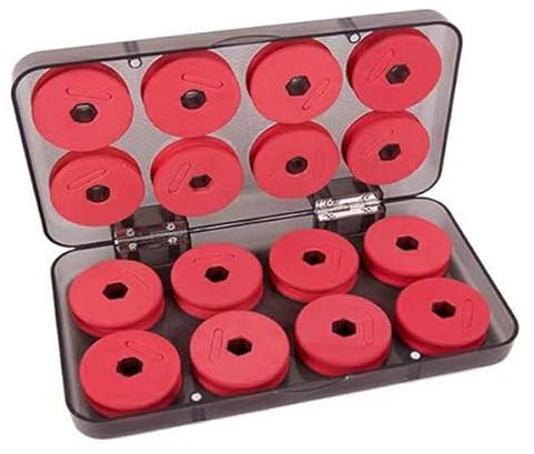 Lohill Fishing Vorfach-Aufwickler-Box Angeln - 16 Schaumstoff Schnuraufwickler für Vorfächer & Rigs in Depot-Case