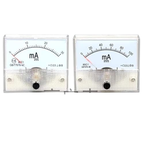 85C1 Misuratore di pannello di corrente analogico DC 0-30mA 100mA 300mA 500mA Amperometro for test di circuito Carica batteria Ampere Tester Gauge(DC0-300mA)
