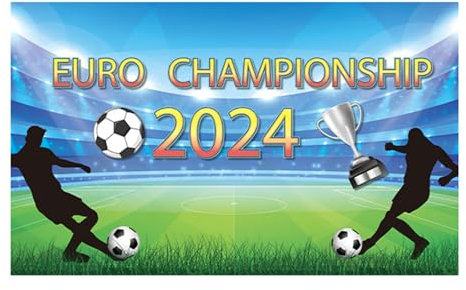 Yzdysg Europäischer Fußball 2024, festliche Banner, europäische Flaggen, Wimpelkette, Länderflaggen, Turnier-Wandtabelle für 2024-Fan-Partys