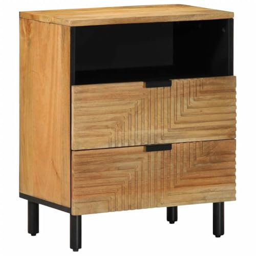 vidaXL Sängskåp brun 50x33x62 cm mango i massivt trä, sängbord, nattduksbord, sängskåp, sängbord bord, nattduksbord, sängbord, sidobord för sovrummet