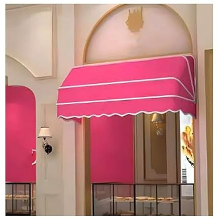 Tenda da sole a scomparsa curva francese per porte e finestre, dimensioni e colore personalizzabili, tettoia telescopica per giardino esterno