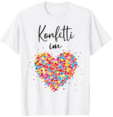 Konfetti im Herzen Karneval Fasching Kostüm T-Shirt