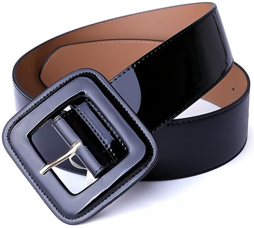 Breiter Gürtel Damen für Kleid Taillengürtel Damen Breit Schwarz Damengürtel Leder Geeignet für Kleider und Down -Jacken