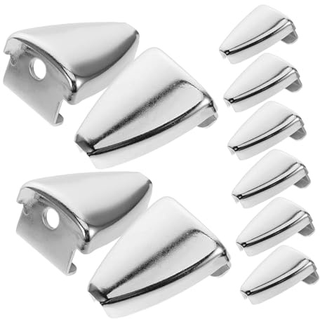 10 Stück Trommelspannhaken aus Zinklegierung für Schlagzeug und Snare Drum | Silber, Gummi Einsatz, Vielseitiges Design, Einfache Montage, Stabiler Halt