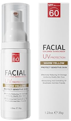 Sun Cream SPF60 Tinted Day Cream, Tinted Sunscreen For Face And Body, Soothing Sun Protection Face Sunscreen 35g (1)