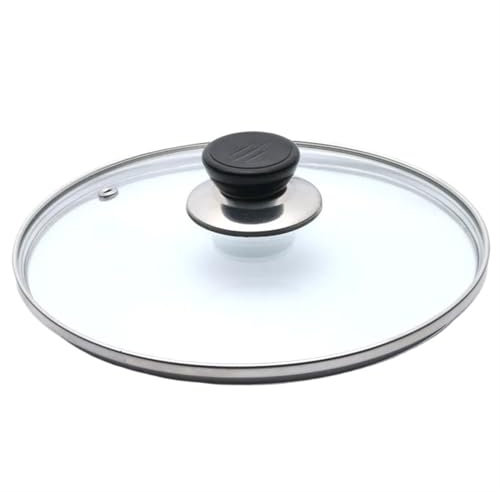 GBYUHAIJUN Topfdeckel,Pfannendeckel Edelstahl-Kochgeschirr, verstärkter Glasdeckel, gehärteter Wokdeckel, Glas, runder Kochtopf-Deckelknopf(12cm)