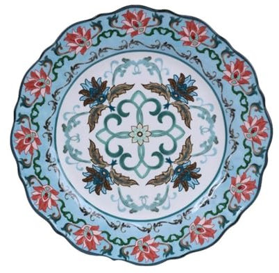loeusjfnr Assiettes à Pâtes, Assiettes à Dessert en Faïence, Assiette À Dîner Chinoise Rétro En Céramique, Assiette Créative, Assiette De Présentation De Restaurant Grandes Assiettes
