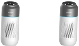 Juego de 2 purificadores de aire portátiles silenciosos para coche, para baño, dormitorio, inodoro