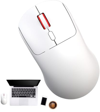 2,4 G trådlös tyst mus – ergonomisk datormus, justerbar DPI | bekvämt grepp USB-mottagare laptoptillbehör för kontor arbete arbetsrum bekväm bärbar