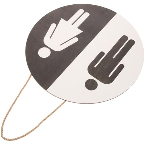 MOTHNUR Cartello in Legno per Bagno da Appendere Targa Identificativa Wc Unisex Decorazione Murale Pratica e Creativa per Casa Hotel e Bagni Pubblici