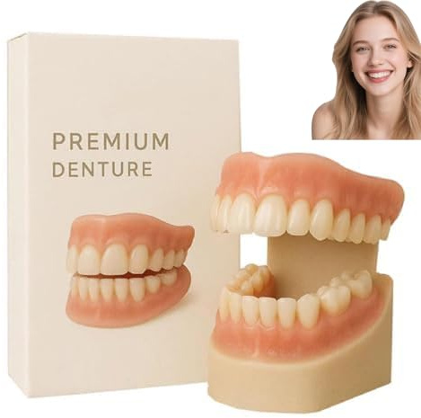 Silikon-Zahnprothesen-Unterfütterungsset, Premium-Vollprothesen-Set, weiches Zahnprothesen-Unterfütterungsset, bequem und anpassbar, materialsicher, komfortabel und natürlich (1PCS)