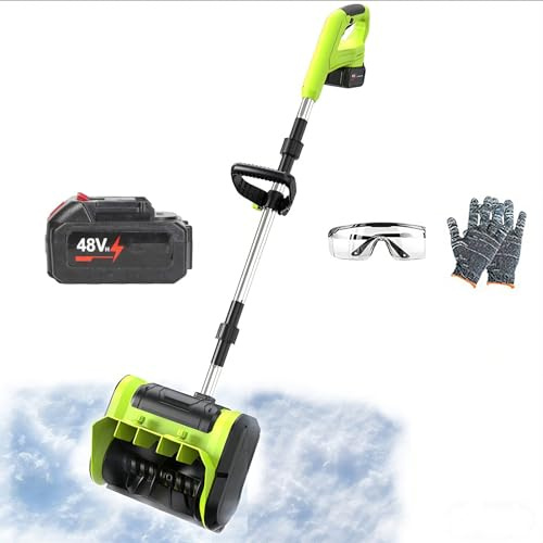 Soplador De Nieve Pala Quitanieves Eléctrica Cepillo De Nailon De 25 Cm De Ancho Distancia De Lanzamiento De 16 Pies Placa Direccional Ajustable De 45 ° para Escalones De Patio De Entrada B
