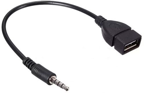 cavo adattatore da USB femmina a Jack 3,5 mm, Aux Maschio, 0,20 metri, nero, cablepelado®