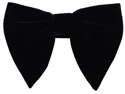 Lovacely Men's Velvet Vintage Bow Tie Tuxedo Big Bowtie RB006 J Black