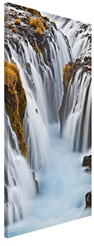 Bilderwelten Magnettafel - Brúarfoss Wasserfall in Island - Memoboard Hoch 4:3, 40cm x 30cm