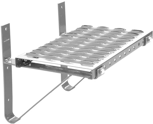 Parotec Dachtritt Laufrost Steigtritt Kaminpodest 40 cm RAL 9006 Silber