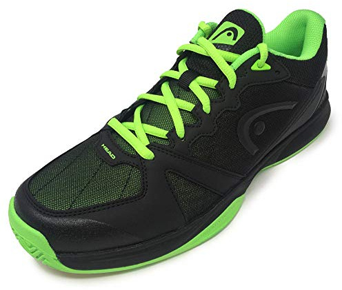 HEAD Revolt Indoor, Scarpa da Tennis Unisex Adulto, Corvo/Fluo Verde, 46.5 EU