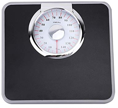 YZJJ mechanische Personenwaage, Personenwaage analog, im Retro-Design - analoge Waage, bis max. 150 kg(Mechanische Waage im klassischen Doktorwaagen-Design, Metall-Korpus, rutschfeste Wiegefläche)