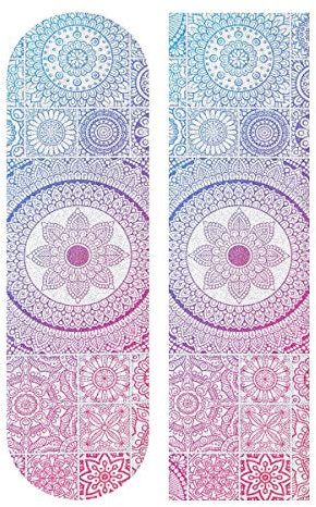 MNSRUU Mandala buntes Skateboard Griptape Blatt Scooter Deck Sandpapier 22,9 x 83,8 cm