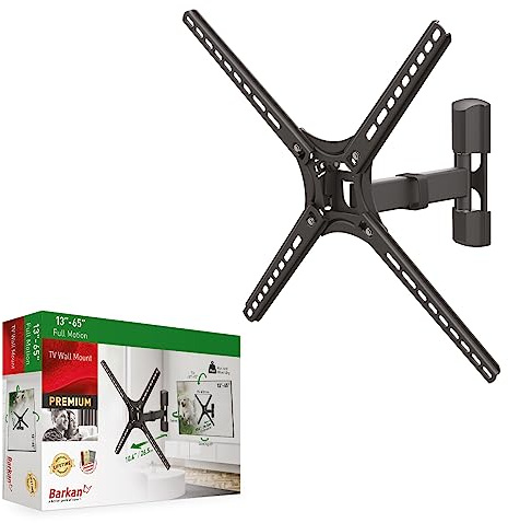 Barkan TV Wandhalterung, 13-65 Zoll Schwenkbar/Neigbar Fernseher TV Halterung, hält bis 40Kg, Patentierter, OLED Fernseher Halterung, Max. VESA 400x400
