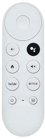 NITVIA G9N9N Télécommande vocale Bluetooth IR for Chromecast Google TV 4K Snow G9N9N Remplacement (télécommande Uniquement)