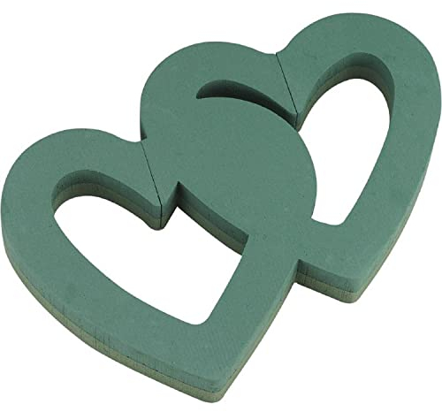 Flowerbox Oasis Steckschaum Foam Frames Doppeltes Offenes Herz 38cm Steckmasse Steckschwamm