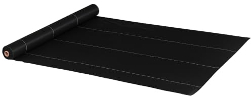 Outsunny Telo per Pacciamatura 25x2 m Traspirante in Polipropilene Nero | Anti-UV, Telo Pacciamatura, per Orto e Giardino