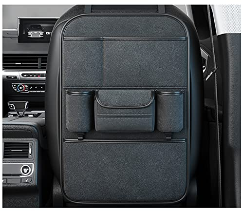Rücksitz-Auto-Organizer, Kinder-Auto-Rücksitz-Organizer, Trittmatten-Rücksitzschutz, Auto-Reisezubehör, Trittmatte mit 6 Aufbewahrungstaschen, 2 Stück (Größe: B)