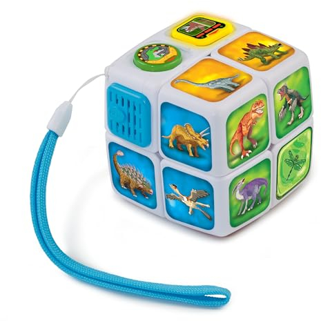 Vtech Twist & Learn Dino-Würfel – Interaktiver Lernwürfel mit spannendem Wissen zu Dinos und Fossilien – Für Kinder von 4-8 Jahren