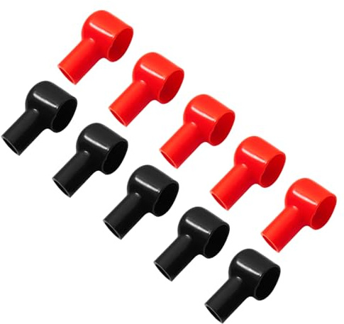 JNNJ Lot de 10 capuchons isolants pour bornes de batterie, couvercles de câbles positifs et négatifs, accessoires de rechange pour bateau et voitures