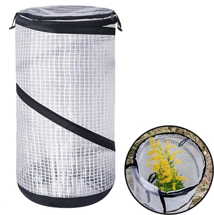 Mini serra pop-up in PVC, 60 x 30 cm, protezione per piante con cerniera, portatile, per giardinaggio, gelo, vento, pioggia