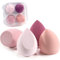 Cheerhom 4PCS Esponja Maquillaje con Caja de Almacenamiento para Líquidos Cremas y Polvos