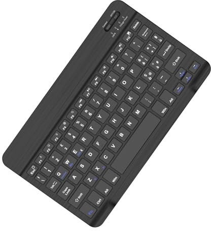 IVEOPPE Tastiera Bluetooth Wireless, Tastiera Bluetooth Wireless Ultrasottile per iPad, iPad Pro, Tablet Compatibile con Android/Samsung/Huawei/Xiaomi/Lenovo, Nero
