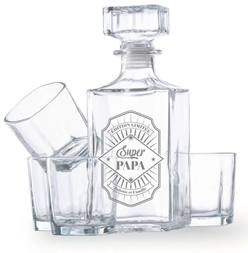 Ma Fabrique Perso - Coffret - Carafe et Verres à Whisky - Personnalisable