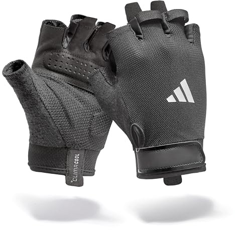 adidas Essential Trainingshandschuhe - feuchtigkeitsabsorbierende Aeroready Technologie gepaart mit Einer äußerst komfortablen, strapazierfähigen Handinnenfläche aus Velourlederimitat