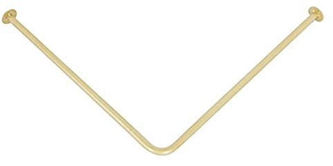 Bastone Per Tende Per Camerino, Bastone Tende Con Divisorio La Privacy, Mensola Ad Anello Tende - Supporto Asta Tenda Ad Angolo Negozio Di Abbigliamento, Negozio Abiti Da Sposa(Gold,120x120cm)