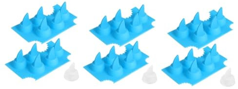 Mikinona 6pcs Fin Tray Food-Grade Silicone Molds for Unique Party Ice Jellies and Chocolates Fun Sky- for Creative Baking and Entertaining