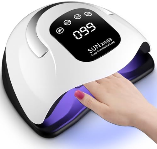 Zaxiva Lampada UV LED unghie 320W, fornetto unghie con 72 Perline LED, Sensore Automatico, 4 Timer, Display Digitale, lampada unghie per Manicure e Pedicure, fornetto unghie semipermanente Casa/Salone