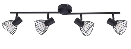 Lindby Deckenlampe Piena (Modern) in Schwarz aus Metall (4 flammig, E14) - Deckenleuchte Lampe Wohnzimmerleuchte