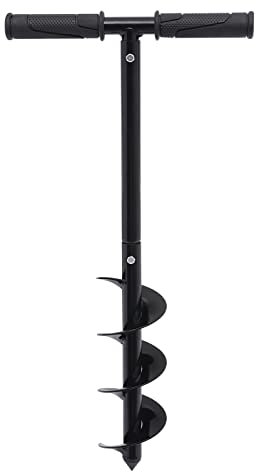 Garden Auger Drill - 4 Drill Bit - Manual Post Hole Digger With Non-Slip Handle, 30 x 60cm (L*H) Spiral Drill Planter Bit for Planting Trees, Seedlings, Deep Cultivating, Digging Weeds Roots