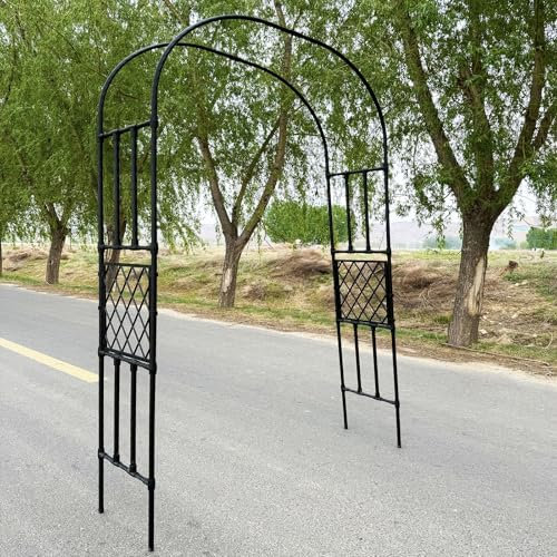 AJTXCSFOQL Resistente Arco de Jardín Enrejado de Metal Grande 120-300 cm, Pérgola para Plantas Trepadoras, Interior Soporte Exterior, Patio Decoración para Fiestas(W300xH250cm)