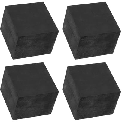 PATIKIL Pads Antivibratiles En Caoutchouc Solide 4 Pcs 60mm x 50mm Rondelles Carrées Épaisses En Caoutchouc Joint Multipurpose Coussinet Entretoise Pour Compresseur HVAC Climatiseur Noir