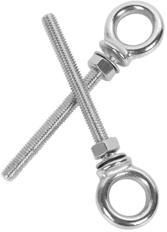 Yardenfun 2piezas Tornillos De Ojo De Acero Inoxidable Con Aro De Suspensión Pernos De Ojo Para Exteriores Resistente De Fijación