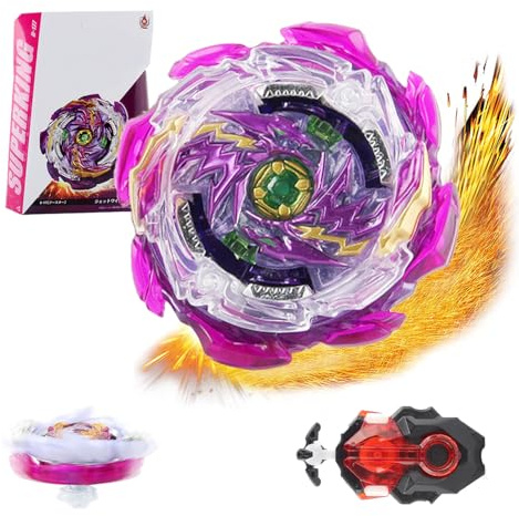 Bey Burst Turbo Blade Set,Metall Fusion Kampf Kreisel,4D Metal Fusion Kreisel mit Starter,Bey Metal Fusion Blade mit Launcher,Spielzeug Geschenk Sets für Erwachsene Jugendliche