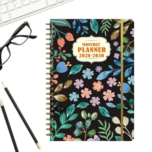 Planner 2026, agenda 2026 con rilegatura a spirale, agenda mensile 2026-2030, per pianificare appunti, scrivania da lavoro per studenti