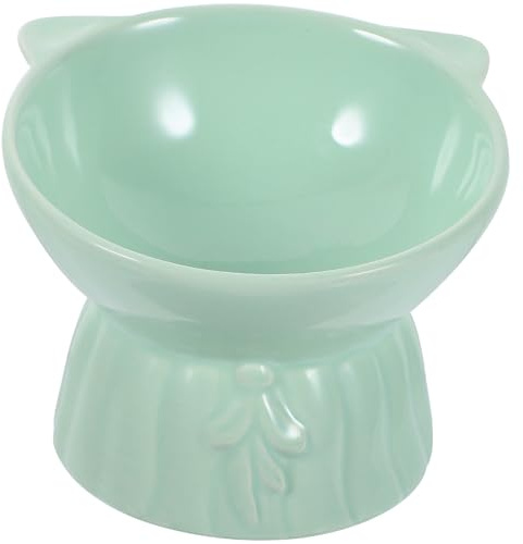 iplusmile Gamelle Surélevée Céramique pour Chat Anti-vomissements Large et Lisse Compatible Micro-Ondes et Lave-Vaisselle Bol Pratique pour Alimentation Nourriture et Eau